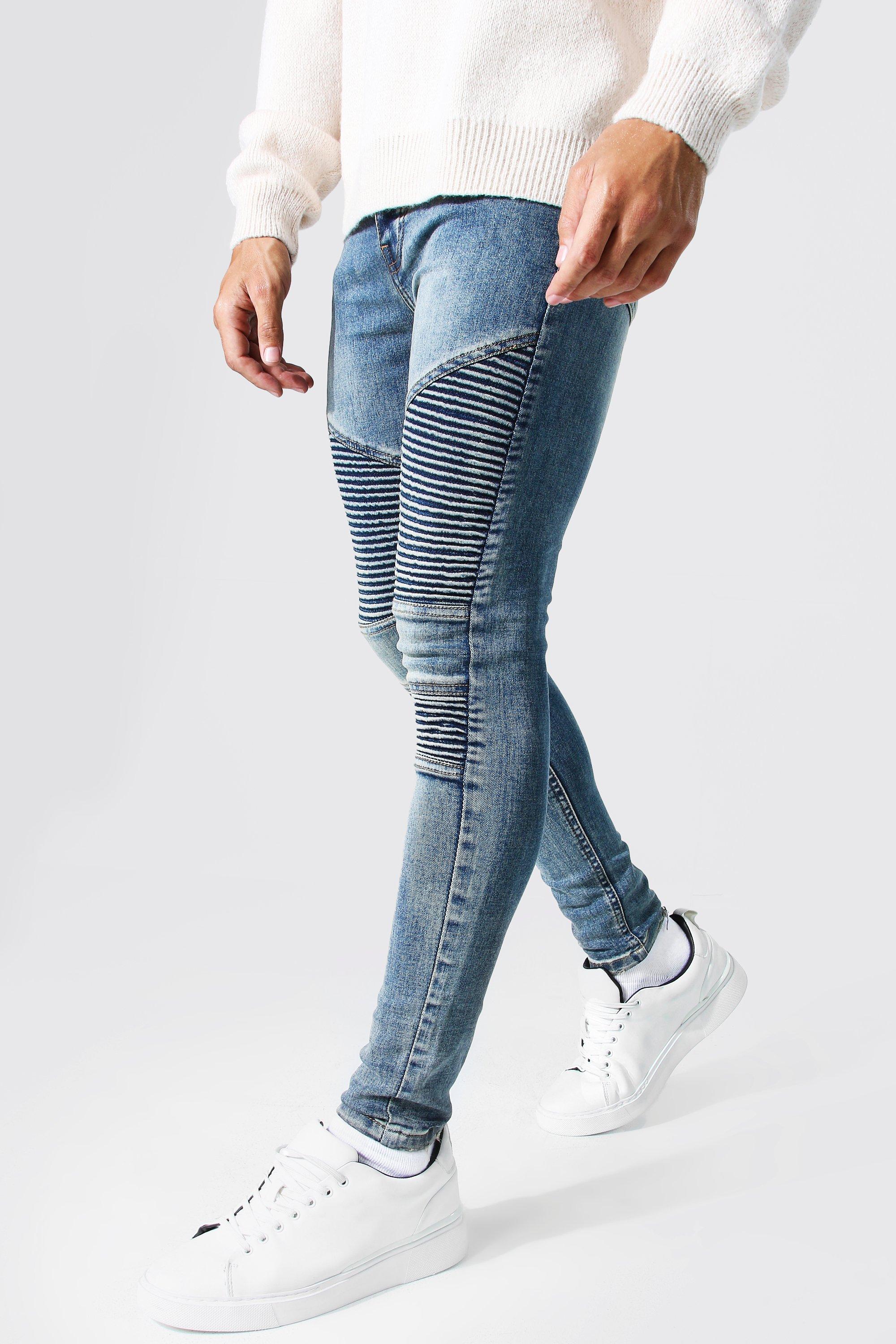 Boohooman hot sale biker jeans